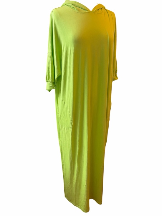 Aleeza Paris Dresses & Skirts - Aleeza Paris Essential Dolman Hooded Maxi Dress fluorescent green, Medium